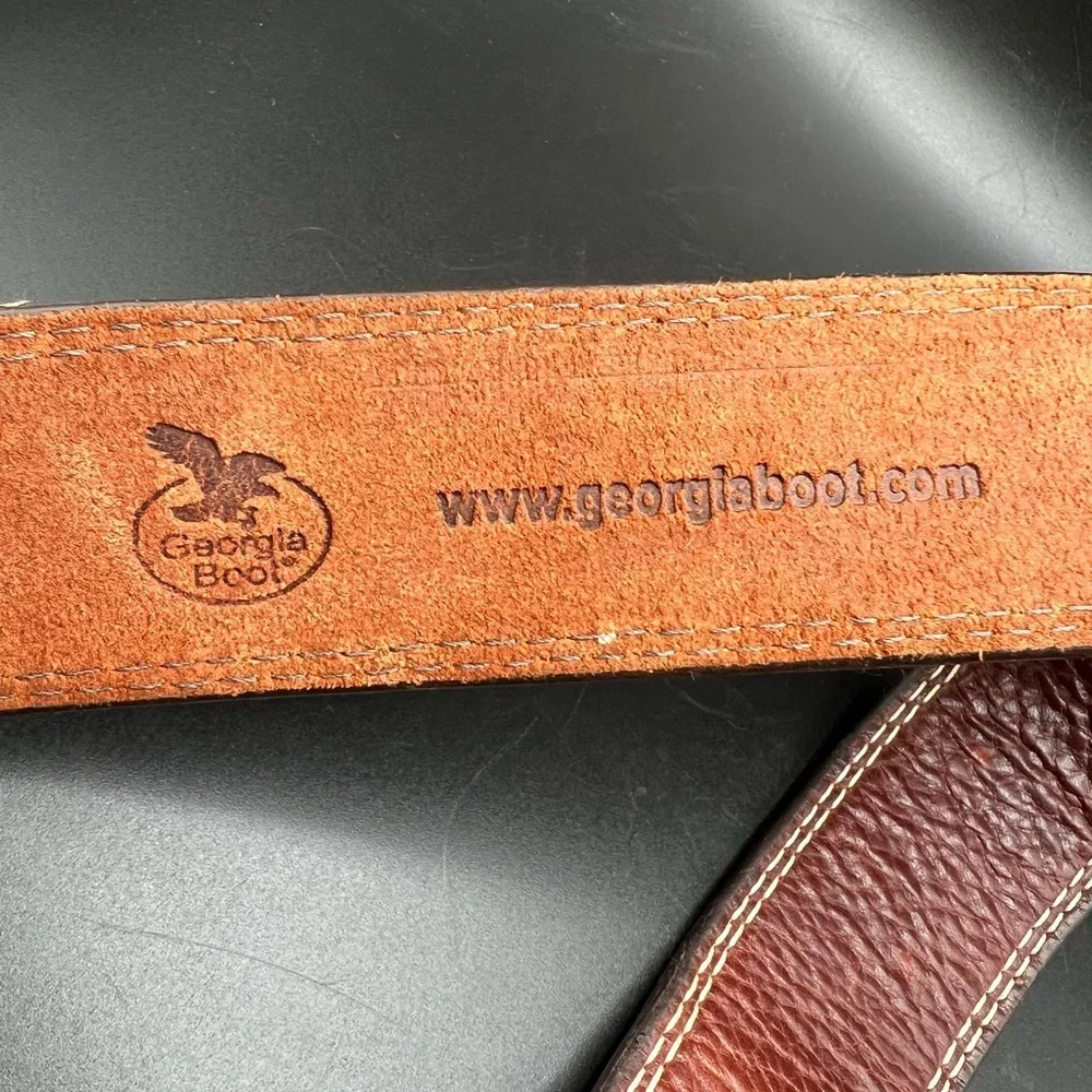 Georgia Boot Co Belt Mens Sz 50 Brown Genuine Leather